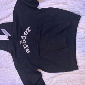 Black Spider Hoodie with Rhinestone, Men’s med